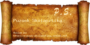 Puzsek Skolasztika névjegykártya